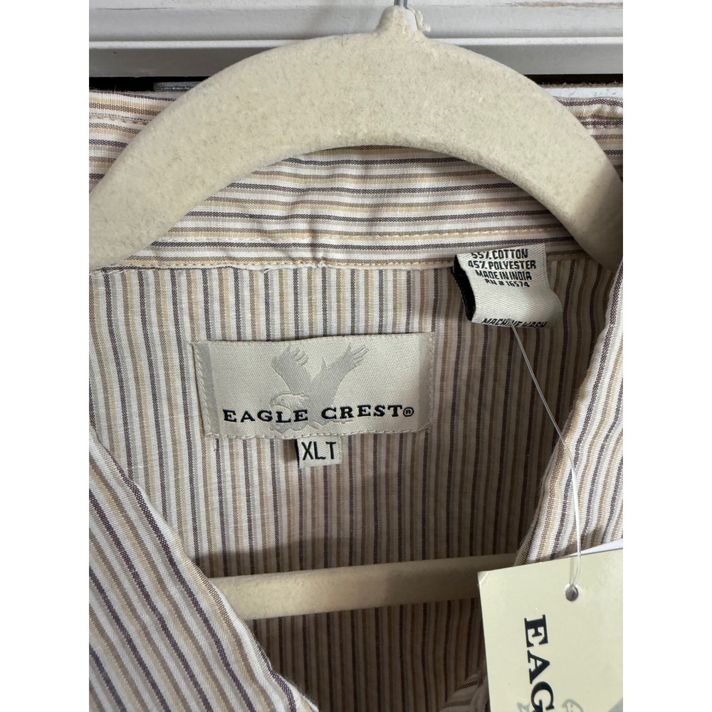 Eagle Crest Mens XLT Western Pearl Snap Shirts 2 Plaid Striped Short Sleeve NWT - Picture 2 of 6